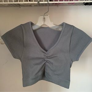 GILLY HICKS RIBBED SEAMLESS CINCHED TOP